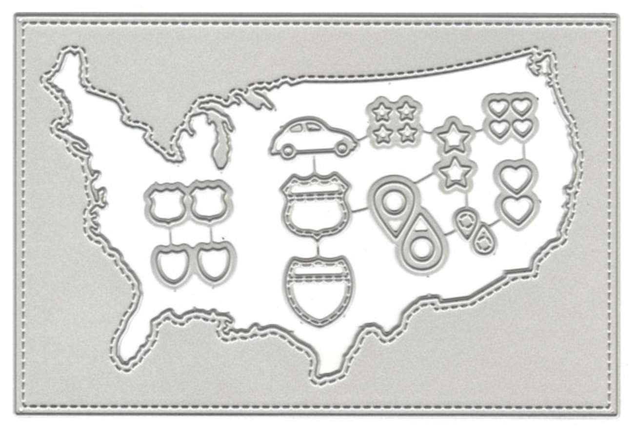 USA Stitched Frame 4x6 Die (L1)