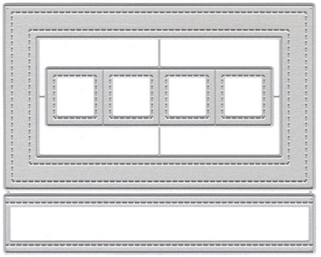 Stitches Frame 3x5, 1x1, & 1x5 Border Die (L1)