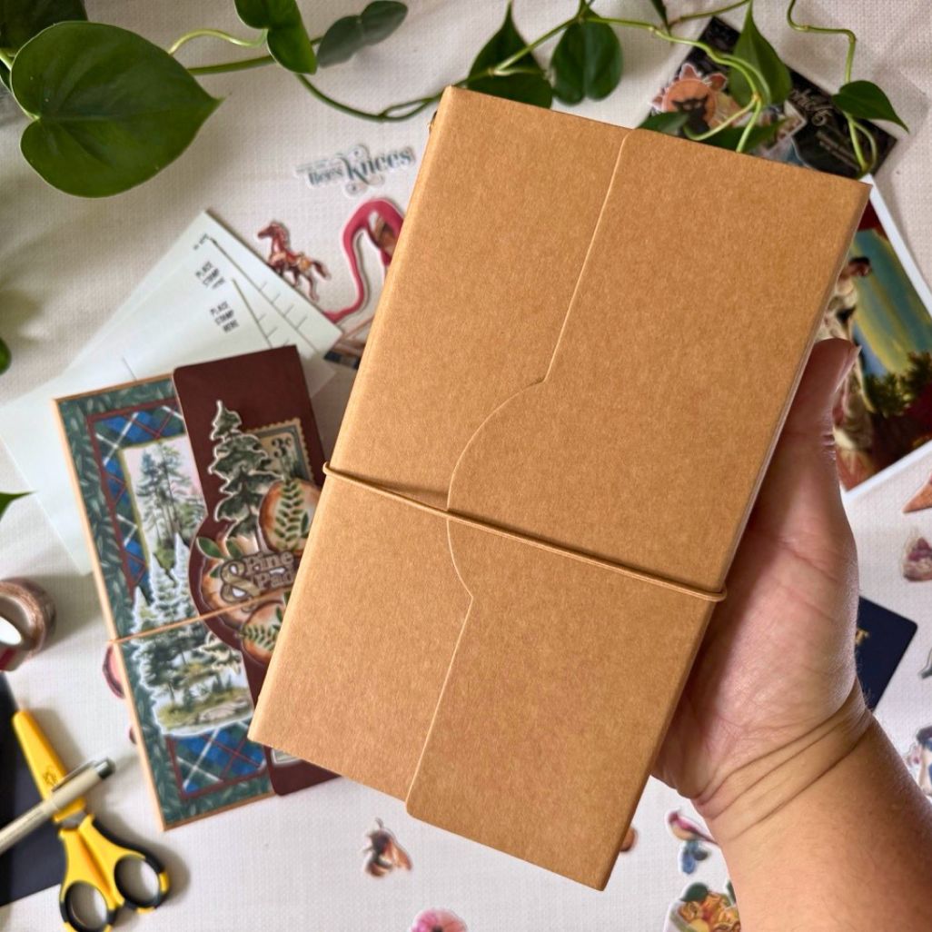 Travel Album with Inserts – Waterfall Folder & Journaling Notebooks — Kraft