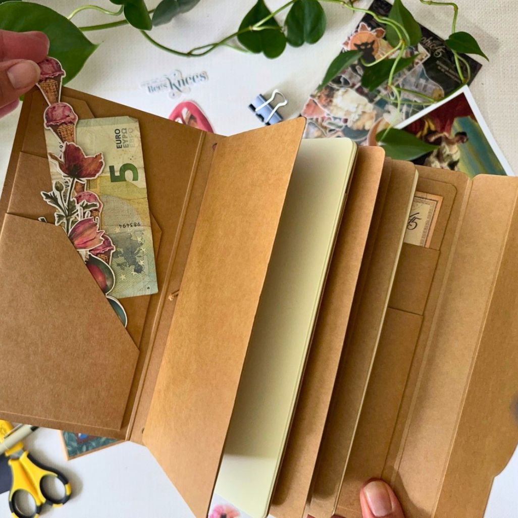 Travel Album with Inserts – Waterfall Folder & Journaling Notebooks — Kraft