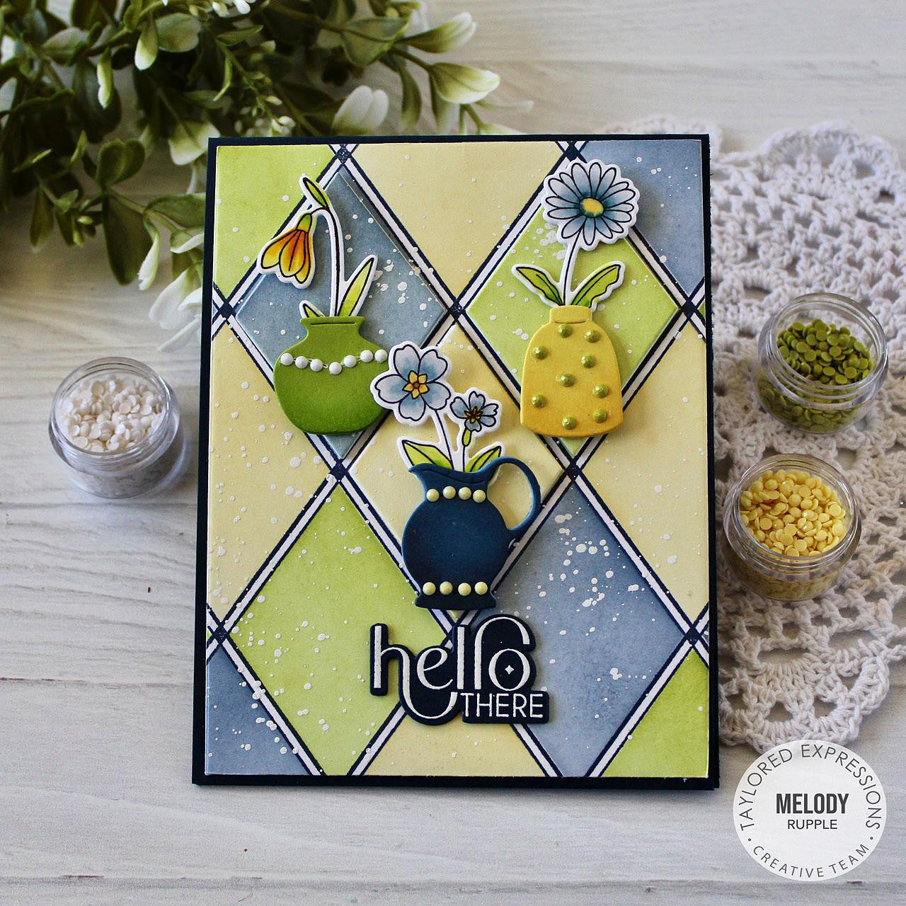 Large Lattice 6x6 Background Stamp