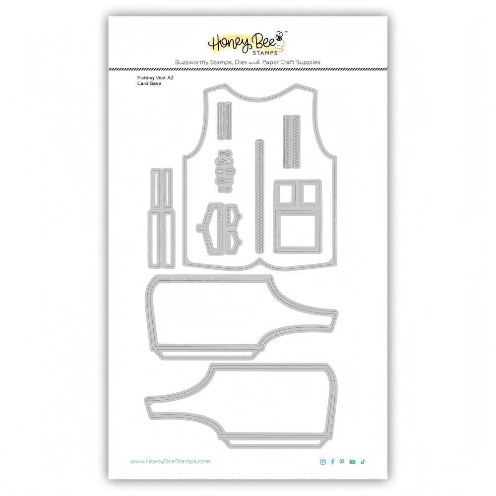 Lovely Layer: Fishing Vest A2 Card Base - Honey Cuts Stand-Alone Dies