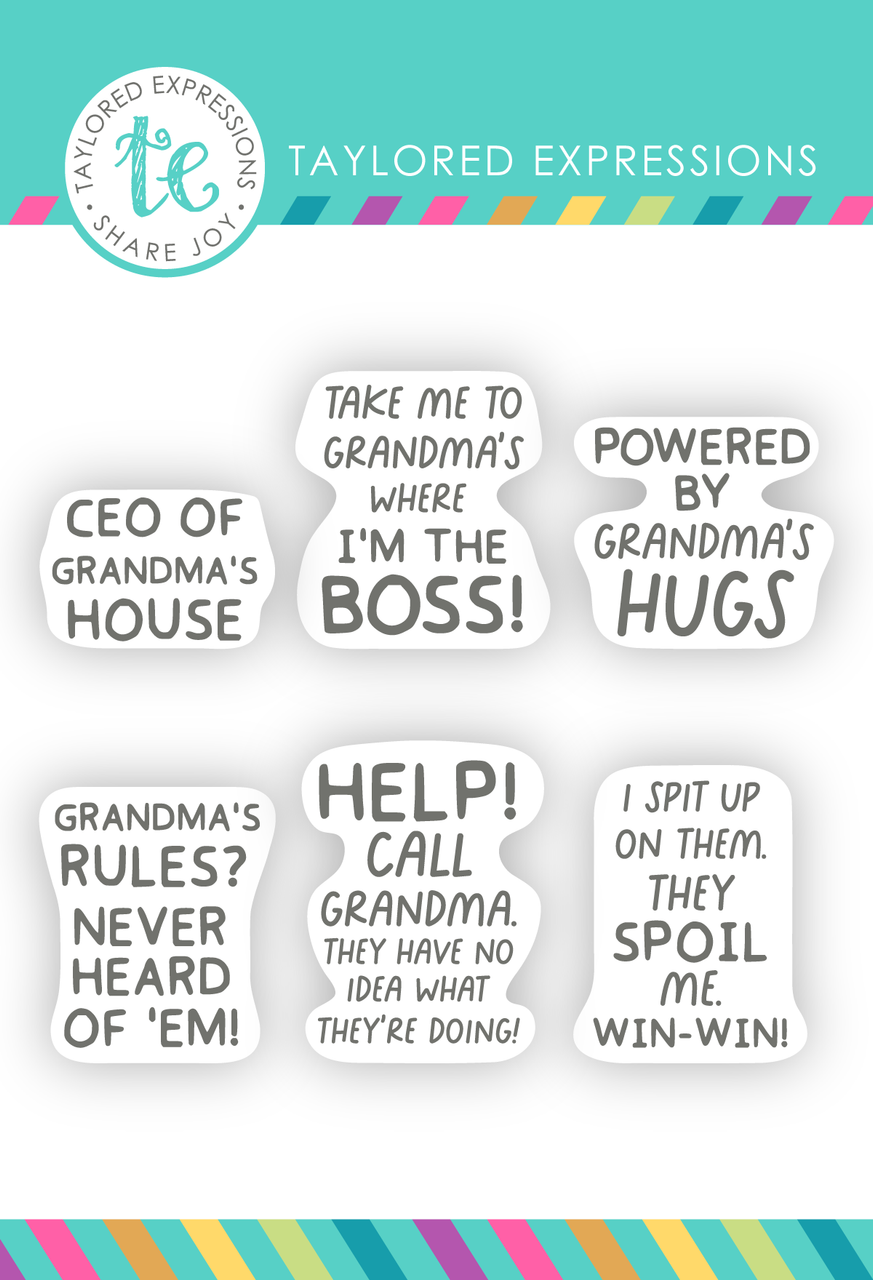 Onesie Funsies Clear Stamp Set - Grandparent Edition