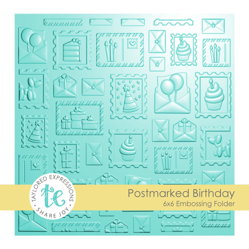 3D Embossing Folder - Postmarked - Birthday