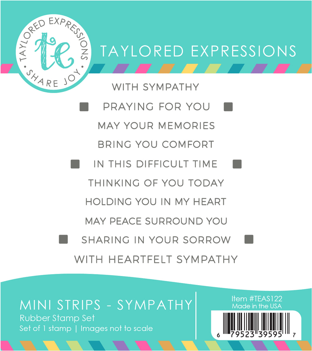 Mini Strips Stamp - Sympathy