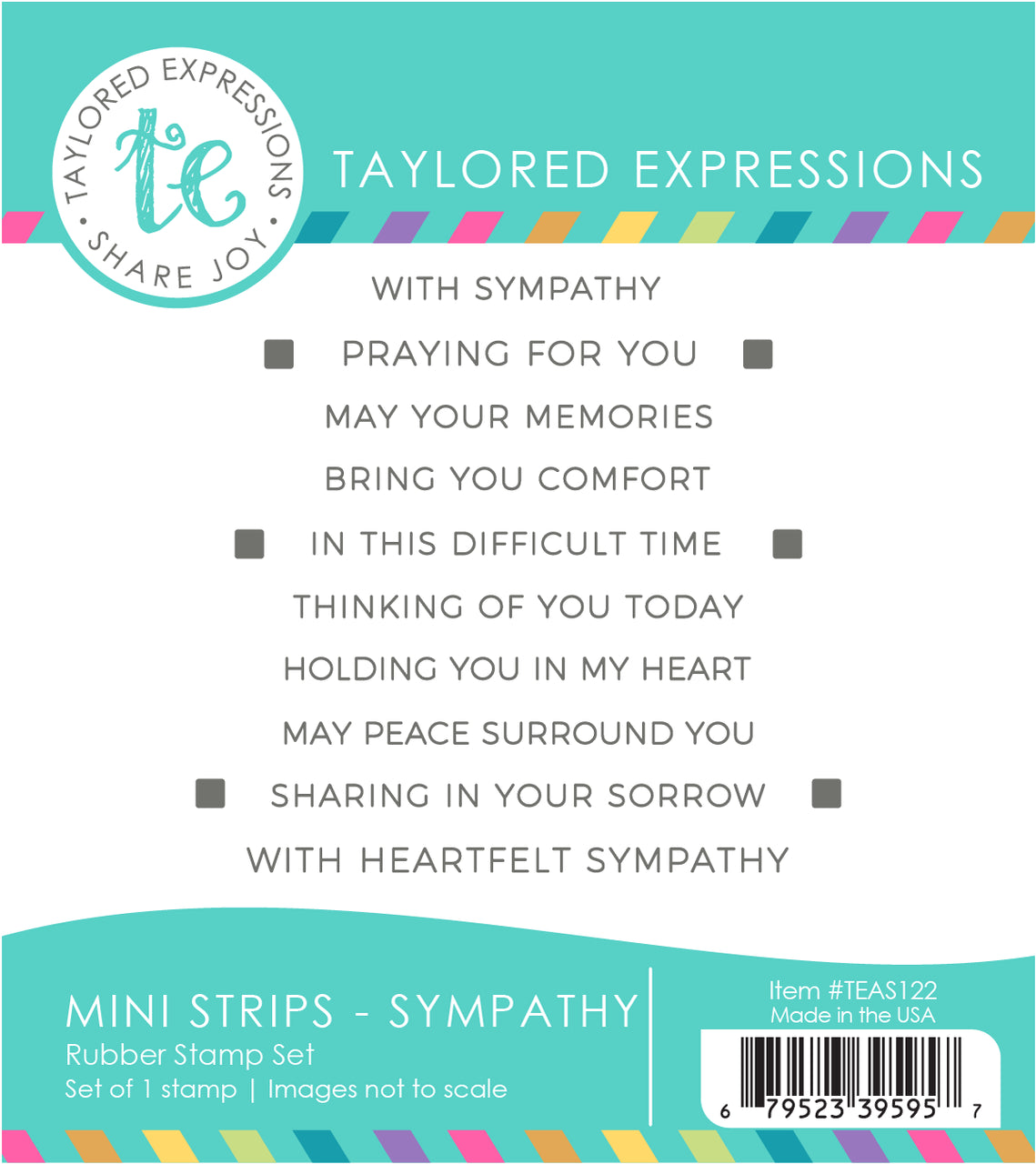 Mini Strips Stamp - Sympathy