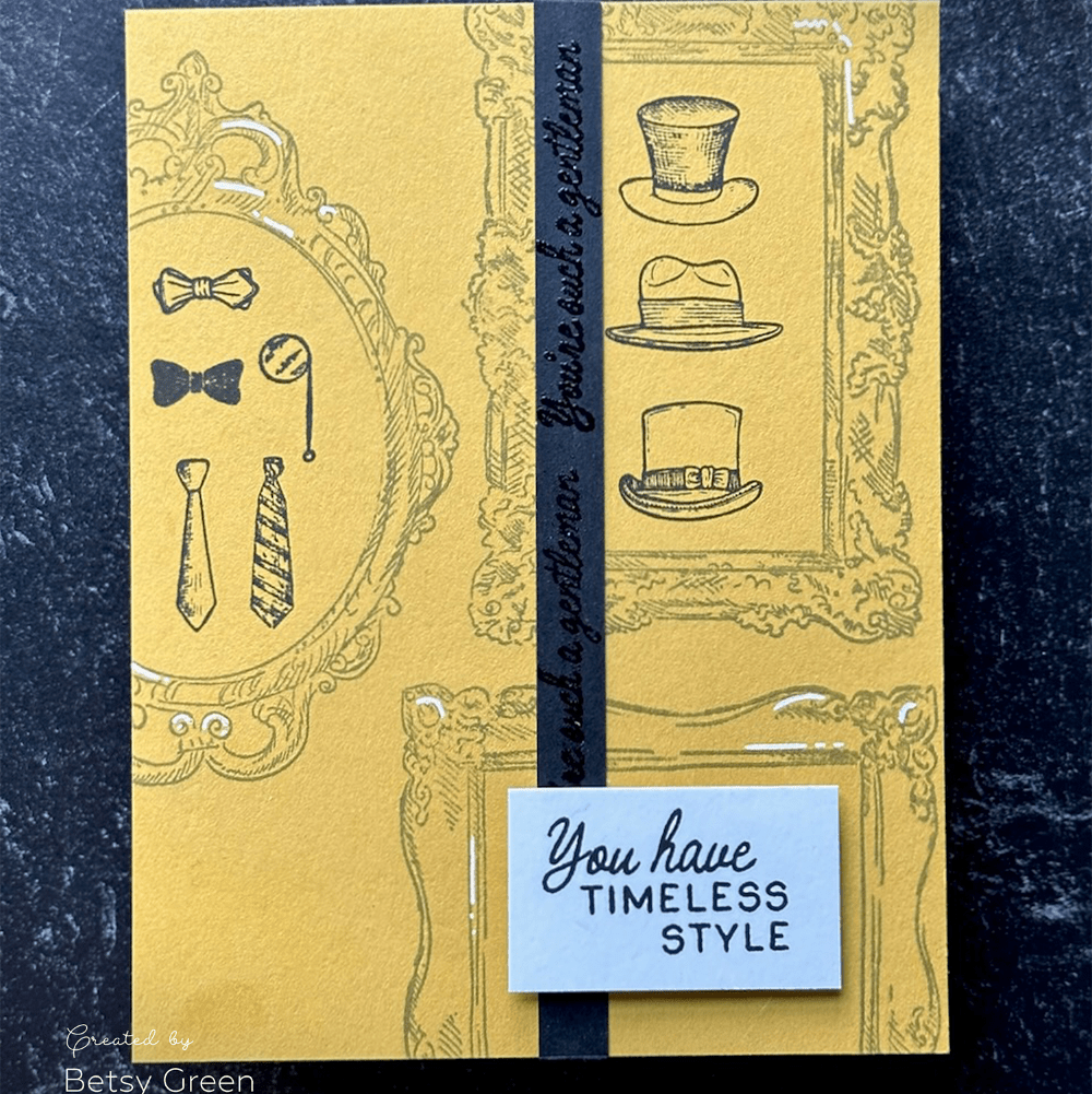 Dapper Decor - 6x8 Rubber Cling Stamp Set