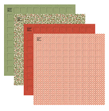 12x12 Joy Grid Paper - 12 Sheets (3 each of 4 colors)